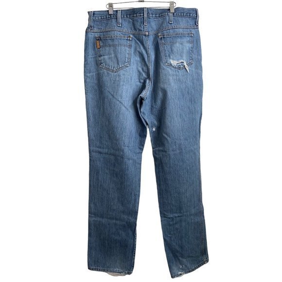 Cinch Western Denim Blue Jeans Mens 38x38 Green Label Distressed MB90530 - Picture 6 of 8